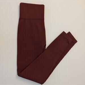 Brown Ribbed Leggings